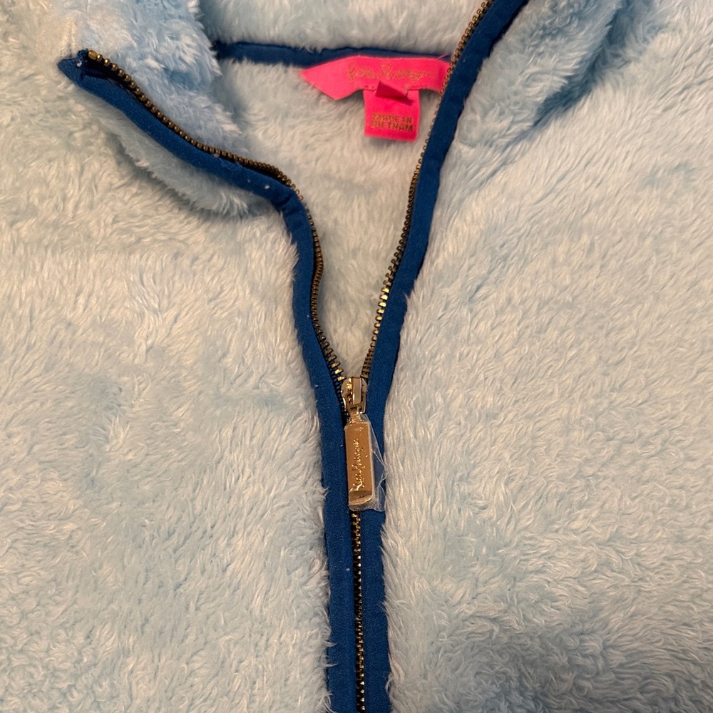 Lilly Pulitzer Light Blue Teddy Jacket- SIZE SMALL! - Picture 3 of 7